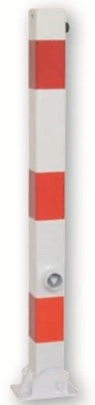 Absperrpfosten rot-weiß 70x70 mm